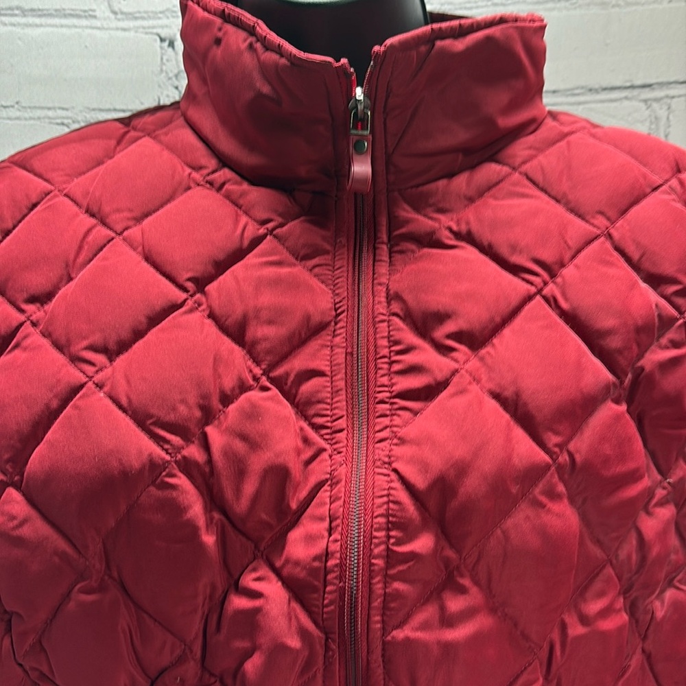 St.John’s Bay red puffer winter jacket - Picture 3 of 9